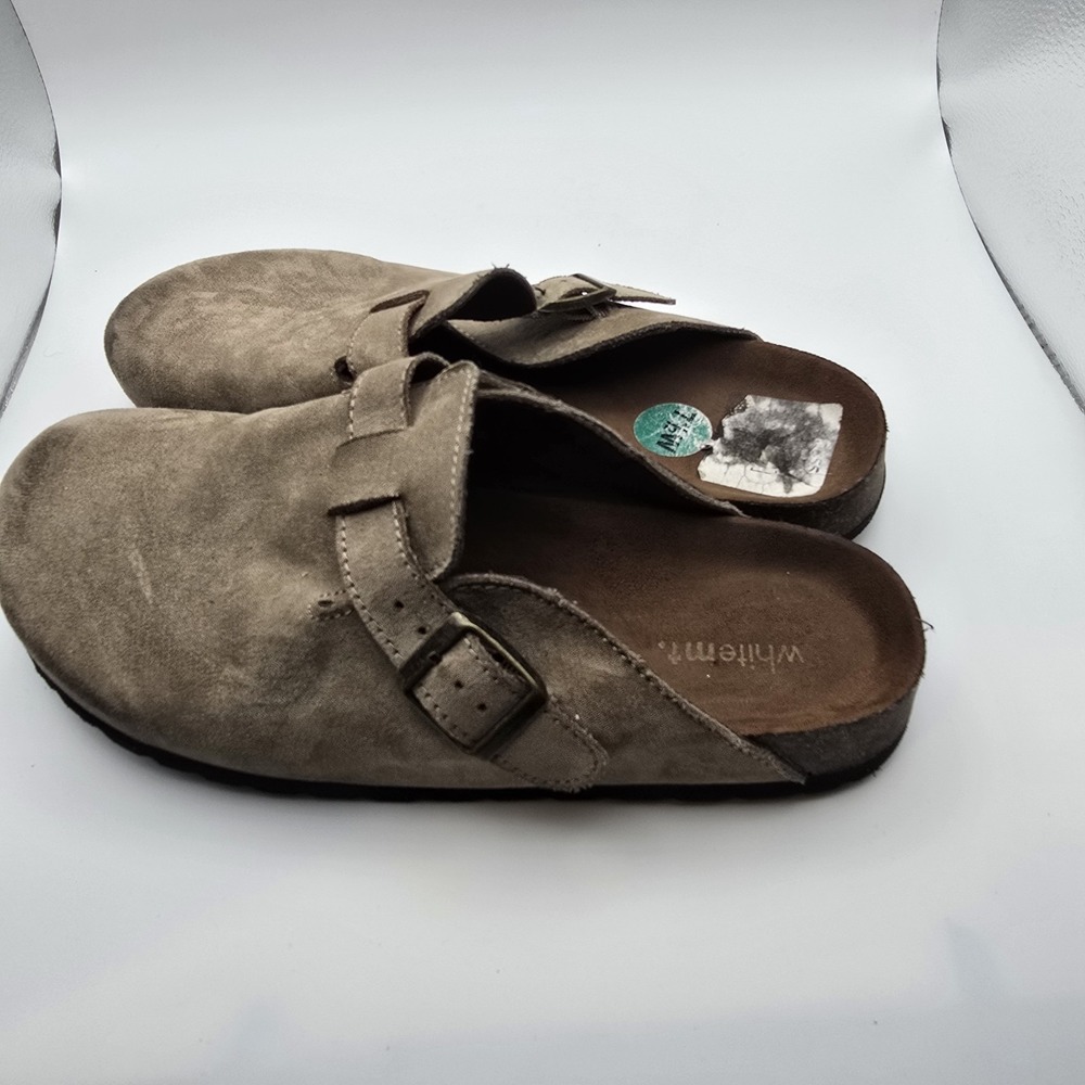 White Mountain Women's Bari Clog Taupe/Suede Size 7.5